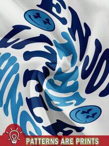 Women's Plus Size Vintage Graphic Print White Short Sleeve T-Shirt, Casual Urban Style - 白色 - 查看 4