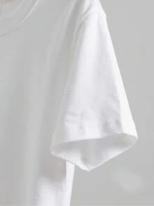 Camiseta de manga corta para mujer - Presenta un diseño estampado a la moda, cuello redondo informal, tela elástica y suave, lavable a máquina, top de moda de verano, camiseta con diseño único y moderno, estilo elegante, regalo perfecto para las fiestas, Día de la Madre, entrega local. - Blanco - Ver 4