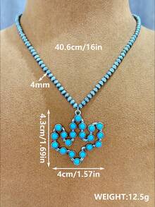 Bộ dây chuyền đá Turquoise hình cây xương rồng rỗng theo phong cách Bohemian cổ điển châu Âu và Mỹ. Được thiết kế dựa trên họa tiết cây xương rồng rỗng, với nhiều hạt đá Turquoise tròn được xâu chuỗi với nhau, kết hợp với khung kim loại mài mòn và dây chuyền hạt. Có các lựa chọn màu sắc: đồng cổ - trắng Turquoise, vàng cổ - xanh Turquoise và bạc cổ - xanh Turquoise, thể hiện hoàn hảo phong cách miền Tây. Thiết kế tổng thể nhẹ nhàng và năng động, toát lên vẻ sang trọng cổ điển. - Cây xương rồng nhiều màu - Xem 5