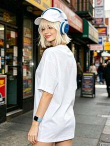 ropa de calor mujer Camiseta de manga corta con cuello redondo suave y casual de verano para mujer, tops para salir, algodón, vintage, estilo callejero europeo y americano, casual deportivo, estilo unisex, estilo casual urbano, tops bonitos, Gen Z, curvas, ropa Y2K, camisetas divertidas, tops para damas, conjuntos de vacaciones para mujer, top lindo, camiseta gráfica, conjuntos de primavera, camisetas holgadas, ropa de calle retro, estilo de los 90, estilo de los 2000, subcultura, top negro, tops blancos, atuendo de fiesta de los 90. - Blanco - Ver 2