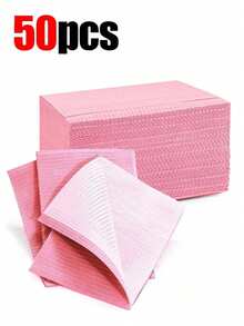 200 cái/125 cái/50 cái/20 cái/10 cái/5 cái, Yếm nha khoa dùng một lần ba lớp chống thấm nước, thích hợp cho nha sĩ hoặc dùng làm tấm phủ khay y tế và tấm phủ bàn tiệm làm móng. - Nhiều màu - Xem 12