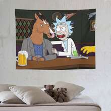 BoJack Horseman Tapestry Wall Decoration, Anime Funny Horse Flag Banner, Suitable For University Dormitories, Bedrooms, Living Rooms, Perfect Fans Decoration Gift - 1PC - 查看 7