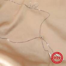 1pc 925 Sterling Silver Geometric Hollow Triangle Pendant Necklace For Women, Minimalist Design, Adjustable Length, Suitable For Daily, Party, Vacation Wear, Gift For Family, Friends, Christmas, Valentine's Day, Birthday - Silver - View 6