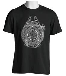 Camiseta Tops Millennium Falcon  2026, Camiseta Millennium Falcon de , Camiseta de , Camisetas - Negro - Ver 1