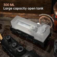 Essential Oil Aroma Diffuser, 300ml, Train Diffuser With Trains, Flame Effect, Remote Control Mini Mist Humidifier For Aromatherapy, Bedroom - Apple - View 5