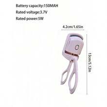 1pc Electric Eyelash Curler For Women, Rechargeable, Fast Heating, Portable, Long-Lasting Curl, Eyelash Curler, New Year Gift, Travel Accessory, 150mAh Battery - Multicolor - View 8