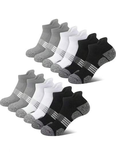 30 Pairs New Black, White, Gray Men's Short Socks, Thin Knit Sports Socks, Breathable Quick-Dry Durable Short Socks, Men's Invisible Socks