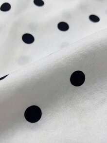 Vestido casual y elegante de mujer con cuello cuadrado sin mangas, a lunares en blanco y negro, silueta ajustada, adecuado para el trabajo o citas, falda larga en línea A, apropiado para verano y primavera, vestido elegante para fiestas, ropa exterior, vestido de vacaciones, vestido a lunares - Blanco y Negro - Ver 5
