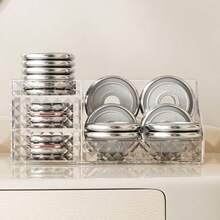 PET Desktop Storage Box, Vanity Makeup Organizer For Cosmetics, Lipstick, Eyeshadow, Eyebrow Pencil - Multicolor - View 5