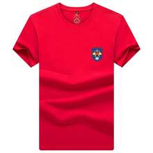 Nueva camiseta de verano para hombre, de cuello redondo, color sólido, manga corta, ajustada, estilo casual y de negocios, en stock. - Negro - Ver 1