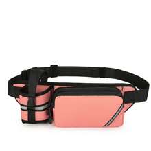 Étui de téléphone pour ceinture de course, sac de ceinture de course unisexe, sac de course avec compartiment pour bouteille d'eau, accessoires de course, ceinture d'hydratation, pochette pour ceinture de course. - Rose bonbon - Voir 1