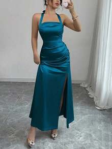 Women Midi Dresses - Blue - View 5
