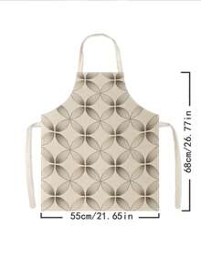 1pc, Bohemian-Style Polyester Apron Printed With Geometric Patterns, Suitable For Cooking, Baking, And Gardening, And Can Also Be Used As Attire For The Kitchen And Dining. - Multicolor - View 13