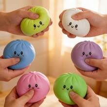 Dumpling Squishies, Glitter Dumpling , Colorful Dumplings Stress Balls Fidget Sensory Toy, Easter Basket Stuffers, Stocking Stuffers With Food Steamer Stretchy Desk ToysSmall+Large (Combination) - 彩色 - 查看 5