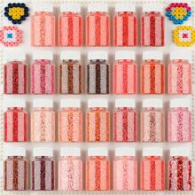 2.6mm Sundymot Fuse Beads, 3000PCS+ Red Series Individual Packaging, Bottle Contained Storage, Prevent Spilling, DIY Pendant Keychain, Jewelry Making Craft Supplies, Graduation, Back To School, Christmas, Party, Birthday Gift, Multi-Color 2.6mm Fuse Bead Refill Kit - 2.6mm Puzzle Beads - View 9