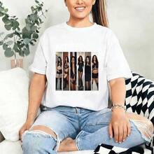 KATSEYE Fan Present T-Shirt Casual Sports Short Sleeve TopPlayera Blanca Hombre Y Mujer Blusas Casuales Verano Y2k Playeras Basicas Algodón - Blanco - Ver 1
