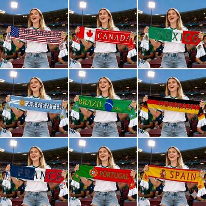 2026 USA And Canada And Mexico World Cup Soccer Fan Scarves Supply For World Cup Football Club Scarves,Fan Scarves