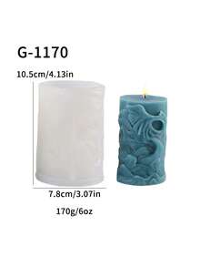1 khuôn silicon làm nến hình cá heo, đuôi cá, cột đại dương. - A-trắng - Xem 6