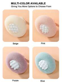 1/2pcs Bathing Sponge, Exfoliating Sponge, Massage Bath Ball, Bathing Brush Tool, Soft & Skin-Friendly, With Suction Cup, Reusable, Mother's Day Gift - Multicolor - View 6