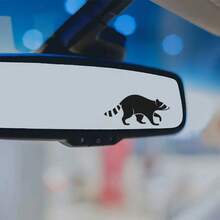 1pc Cute Raccoon Pattern Sticker, Suitable For Easter Eggs, Cars, Trucks, Windshield Decoration, Ideal Gift For Animal Lovers - A - View 3