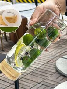 1pc 1000ml Large Capacity Glass Tea Cup With Tea Infuser, Heat-Resistant, Portable For Men And Women - Multicolor - View 4