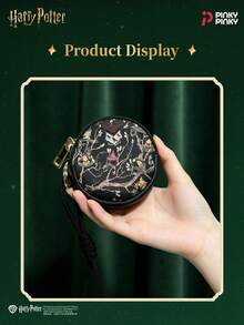 Harry Potter Coin Purse Black Family Zipper Mini Bag Earphone Case Pouch Vintage Key Pouch For Christmas Halloween Birthday Party Gift - Multicolor - View 6