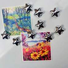 Star-Shaped Refrigerator Magnets, Memo Notes, Kitchen Cabinet And Dishwasher Decor, Christmas Gift - one-size - View 3