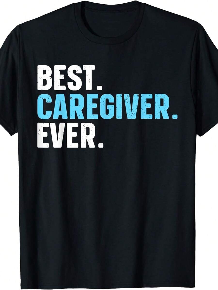 Camiseta Drtida de Cuidador en Talla Grande para Hombres y Mujeres - Disponible en Talla Grande 180g, Cuello Redondo con Diseño de Cuidado - Regalo I para Enfermeras, Cuidadores de Ancianos, Trabadores de la Salud () - Camiseta Casual de Manga Corta
