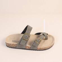angelica Chanclas De Verano Con Suela De Corcho Y Correas Ajustables - Green - Ver 1