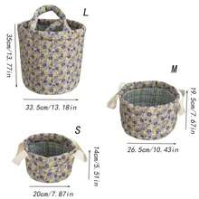 Frühlingsblüten Blumenmuster runder Wäschekorb mit großer Kapazität, Vintage Aufbewahrungsorganizer, wasserdicht, dick gewebter Stoff, schmutzabweisend, Heimorganisation, Schlafzimmerdekoration, ästhetisches Design, faltbarer Wäschekorb für Kleidung, Spielzeug, Bücher, Decken, langanhaltend, schwerer Wäschebehälter, stilvoller Haushaltskorb, perfektes Geschenk - Übersicht 2