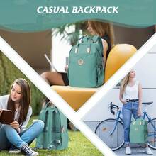 Nueva mochila, mochila para portátil, adecuada para portátiles de 14-15.6 pulgadas, unisex, ligera y duradera, bolsillos multifuncionales, mochila de gran capacidad para universidad y exteriores, mochila de viaje, mochila de senderismo, mochila casual ligera para uso diario, con compartimento para portátil, mochila multifuncional de moda, adecuada para trabajo, negocios y uso universitario, múltiples colores disponibles - Multicolor - Ver 11