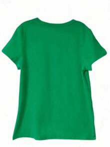 | 1 Women's 100% Breathable Cotton T-Shirt | Bright Yellow Watermelon Graphic Tee For Women - Casual Short Sleeve Crew Neck, Machine Washable, Perfect For Spring/Summer Vacation And Outdoor Fun - Ideal For Summer - Vintage Street Style Unisex Cotton Short Sleeve Crew Neck T-Shirt - 綠色的 - 查看 5