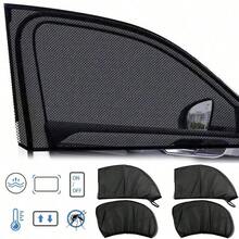 2PCS/4PCS Retractable Car Window Sunshade Net, Transparent Mesh Sun Visor, Heat Insulation Car Accessories - A - View 7