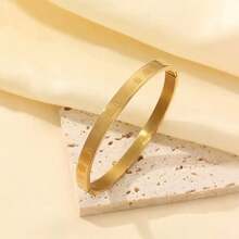 Set Perhiasan Wanita 5pcs/1pc Gelang Rhinestone Elegan Motif Daun Semanggi & Bunga Baby's Breath, Set Perhiasan Wanita - Emas - View 3