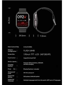 Lenovo 联想 ERAZER S4A 智能手表，支持蓝牙、NFC、无线充电、心率、血压、睡眠监测、骑行运动模式，IP67 防水，超长续航 - 彩色 - 查看 9