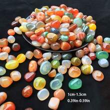 Natural Pebble Stones, Colorful Agate Stones, Suitable For Aquarium, Flower Pot, Decorative Purposes - A - View 8