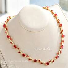 1pc Multi-Color Zirconia Leaf Necklace, Luxury Niche Choker Necklace, Suitable For Daily Wear, Party, Banquet - Necklace - View 13