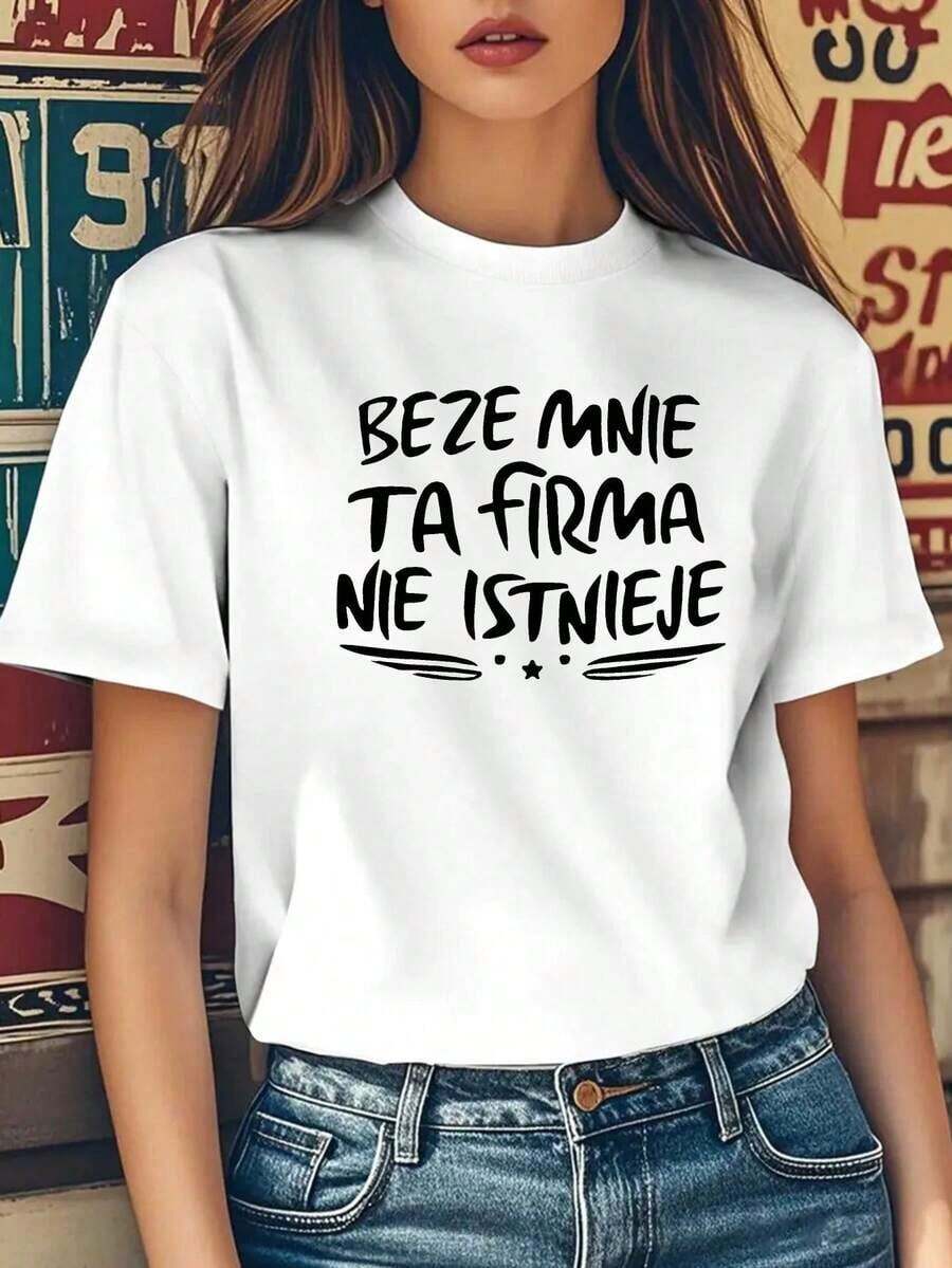 1 Piece Of Women's Short-Sleeved T-Shirt, Made Of Cotton With A Botanical Print, Cool, Breathable, Natural Casual Style, Round Neck, Fashionable, With A Fun Polished Design, Ideal For Everyday Wear In Summer And On Vacation. - 白色 - 查看 1