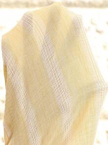 Vestido camisero de rayas azules y blancas rastreable de algodón para mujer - Amarillo 2 - Ver 8
