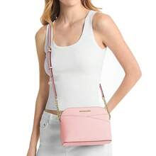 Michael Kors Jet Set Travel Logo Women's Shoulder Crossbody Shell Bag 35F1GTVC6T POWDER BLUSH - 粉紅色35F1GTVC6T POWDER BLUSH - View 2