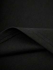 T-Shirt With Creative Letter Print, 100% Breathable Fabric, Suitable For Spring And Summer Casual Wear, Seasonal Clothing, Outdoor Parties, Christmas Parties, Lightweight T-Shirts, Beach Series, Spring And Summer Fashion, Cute T-Shirts For Ladies. - 黑色 - 查看 4