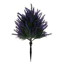1 Bouquet Purple Lavender With Stakes Set - Realistic Artificial Lavender, Daisy, Eucalyptus Flowers, UV Resistant, Suitable For Spring/Summer Outdoor Decor, Porch, Patio, Balcony, Garden Decoration, Autumn Decor - Multicolor - View 12