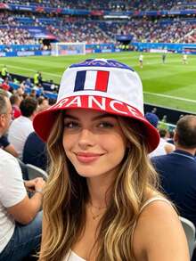 Summer Reversible Bucket Hat World Cup Flag Print Fan Hat Sun Protection UV Protection Flag Print Bucket Hat - Multicolor - View 4
