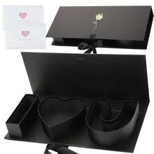 情人節禮物粉色 I Love You 花禮盒 17.9 吋 3 格紙板盒附緞帶 - 查看 23