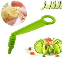 1pc Handheld Spiral Vegetable Slicer - Stainless Steel Multifunctional Kitchen Tool, Suitable For Carrots, Cucumbers, Zucchini | Quick Low-Carb Veggie Noodle, Salad And Pasta Maker | Compact Easy-Clean Design, Vegetable Slicer, Noodle Prep, User-Friendly, Easy To Clean Material - Multicolor - View 11