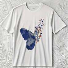 Camiseta de hombre estilo streetwear con estampado de grafiti, top de gran tamaño de alta calidad - Blanco - Ver 1