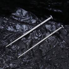 Kit de taladro de acero inoxidable 316L hipoalergénico, incluye taladro recto y curvo con rosca interna y externa, pasadores guía, herramientas de inserción y expansión para joyas de perforación de nariz, oreja, labio y ombligo en 0.8mm, 1.0mm, 1.2mm, 1.6mm - derecho - Ver 5