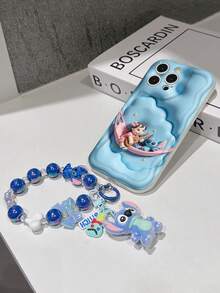 Disney Lilo & Stitch Phone Case With Lilo And Stitch Charm And Stitch Lanyard - Cute Lilo And Stitch Protective Case With Hammock And Ukulele Design, Equipped With Delicate Stitch Decorative Lanyard And Beaded Bracelet For Easy Carrying, Compatible With IPhone 17, 16, 15, 14, 13, 12, 11 Pro Series, Ideal For Birthdays, Holidays, Anniversaries, Graduation Gifts, Or Any Special Occasion To Surprise Family, Friends, Classmates, And Loved Ones. - trắng - Xem 7