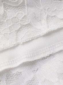 Vestido mini elegante de mujer con tirantes de espagueti, plisado y de unicolor, vestido de verano para la temporada de regreso a la escuela - Blanco - Ver 5