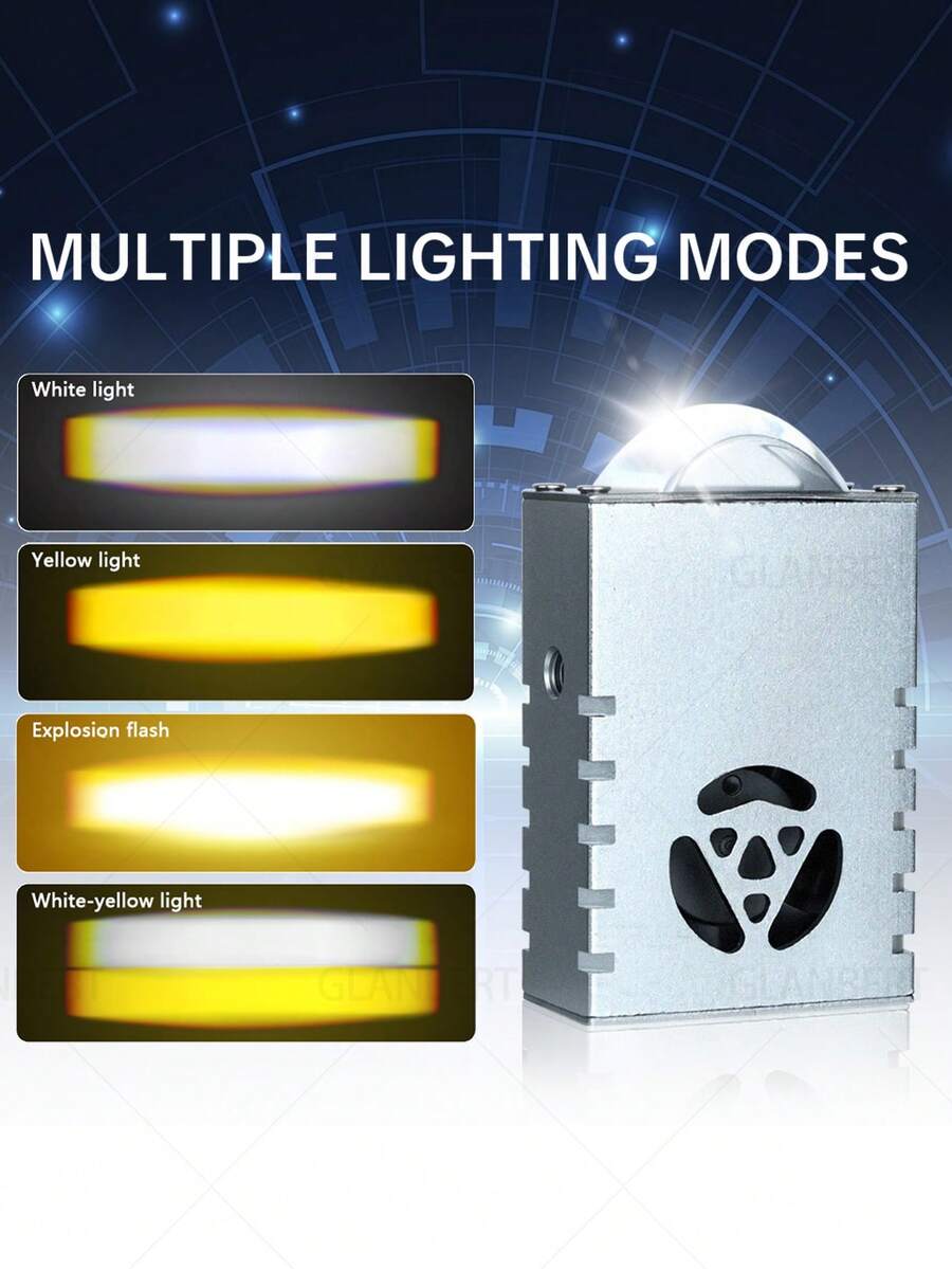 GLANBERT High Brightness Yellow & White LED Front Grille Lights, Suitable For Trucks, Off-Road Vehicles And Motorcycles